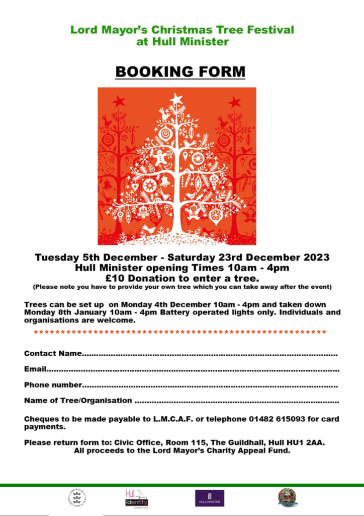 Lord Mayors Christmas Tree Booking Form